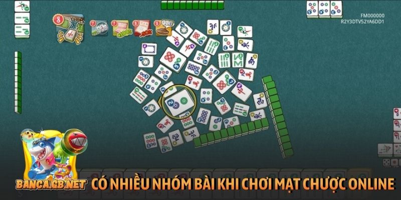 Có nhiều nhóm bài khi chơi mạt chược online