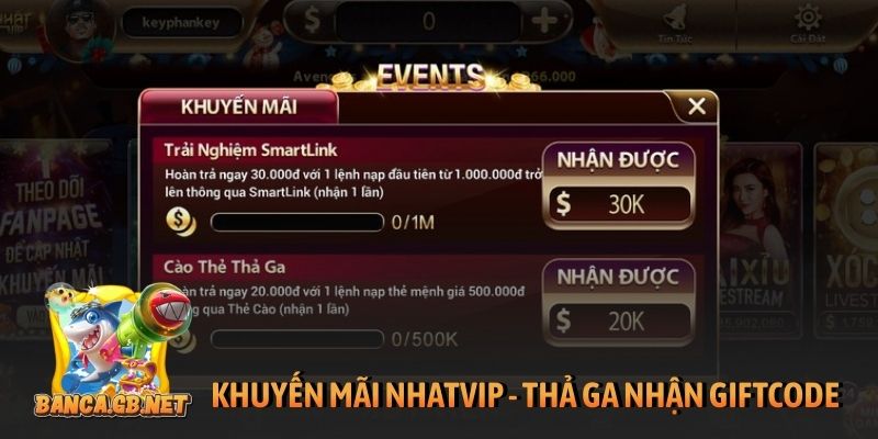 Khuyến mãi Nhatvip - thả ga nhận giftcode